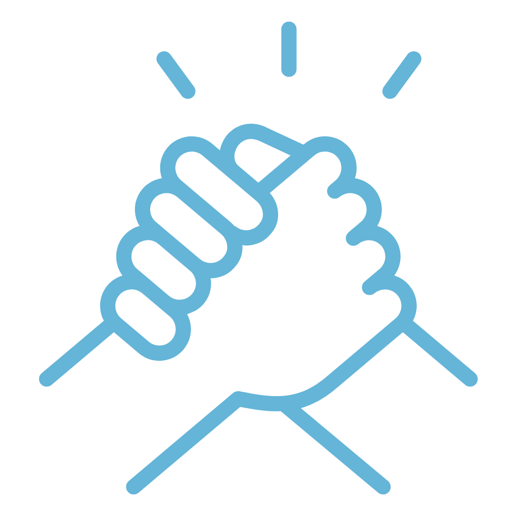 Hand holding another hand in a supportive gesture symbolizing cooperation.