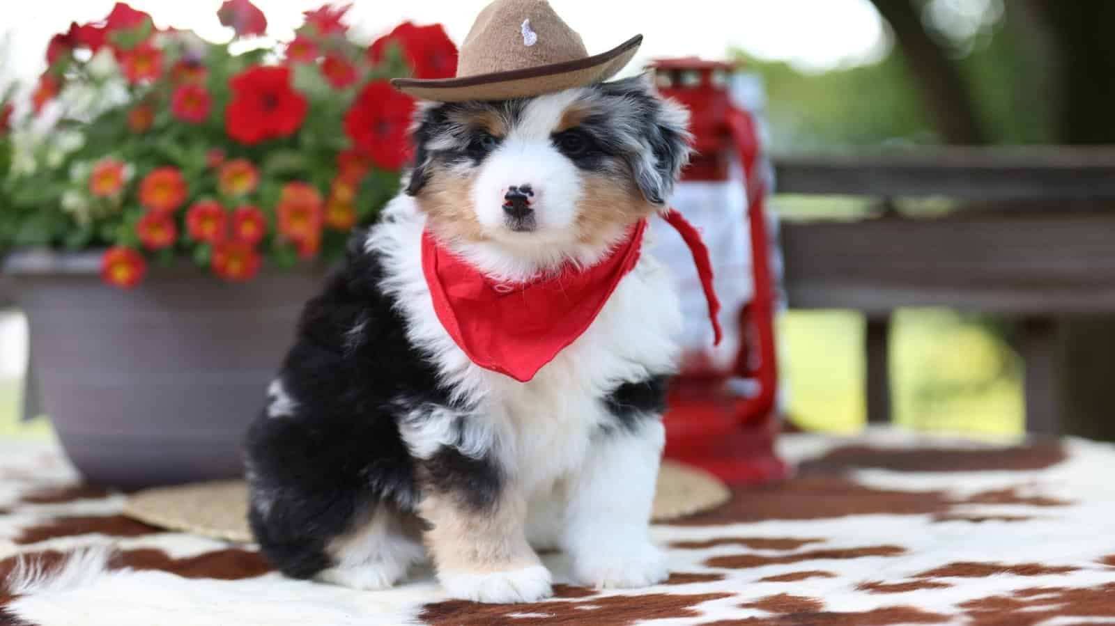 Blue merle Mini Aussie puppy